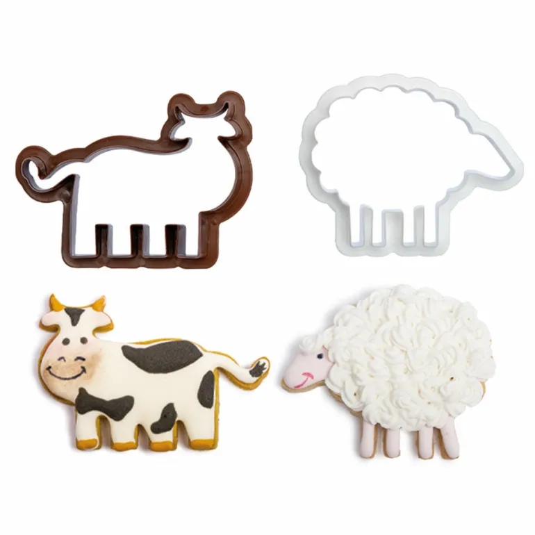 Danefæ Decora Plastic Cookie Cutter Set of 4 Farm Animals | Bagehjørnet