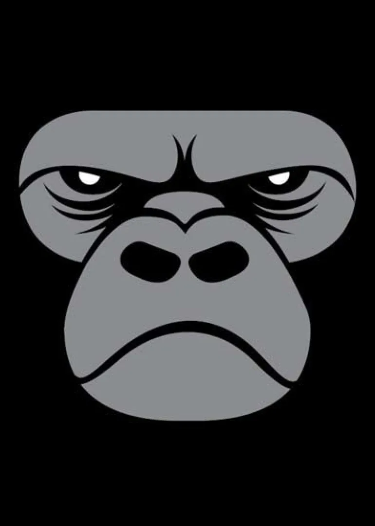 Danefæ DYR Postcard Black GORILLA | Kort Og Notesbøger | Bøger Og Kort