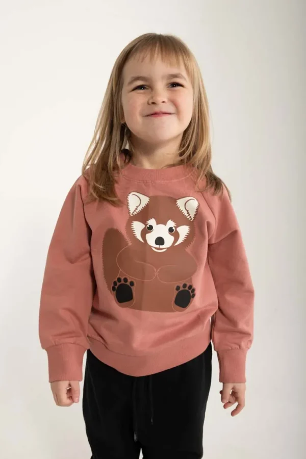 Danefæ Dyrbellow Sweat Antique Rose ROED PANDA | Børn Sweatshirts