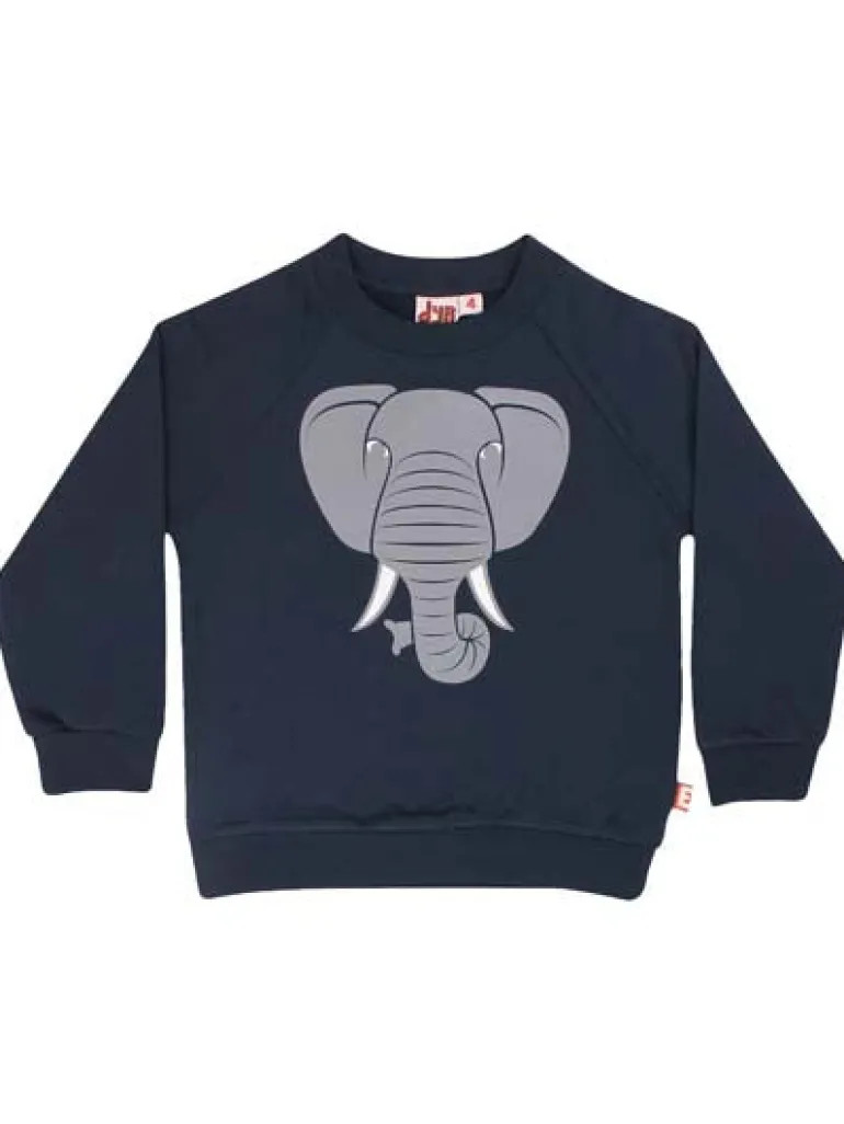 Danefæ Dyrbellow Sweat NOOS Navy ELEFANT | Børn Sweatshirts