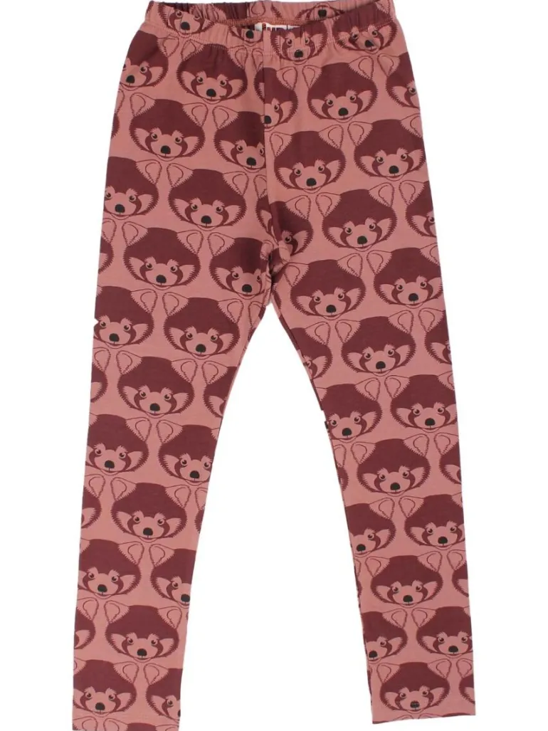 Danefæ Dyrcheetah Leggings Red Wine ROED PANDA AOP | Børn Leggings | Leggings