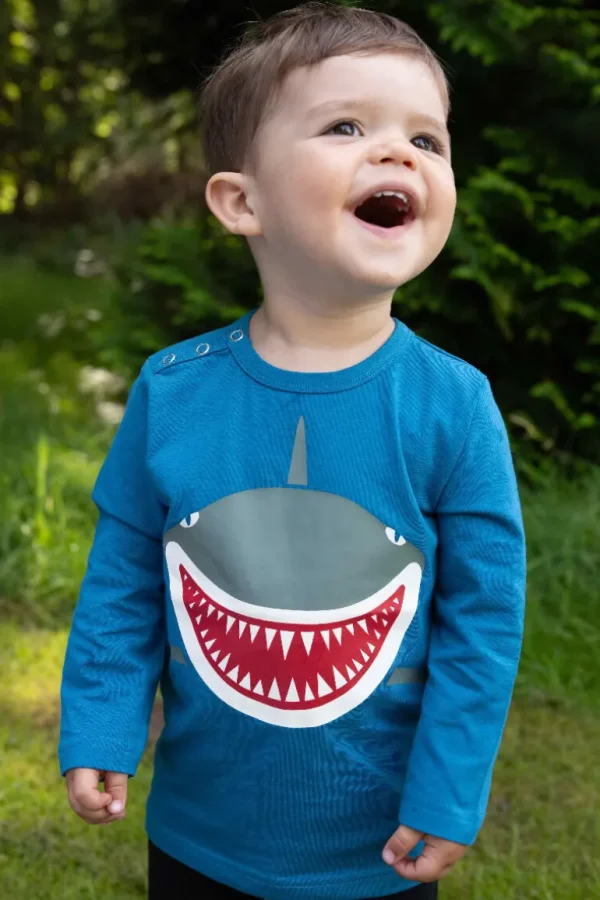 Danefæ Dyrcritter Baby T Dusty Blue HAJ | Bluser