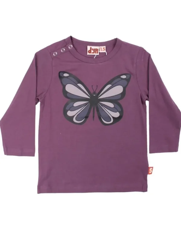 Danefæ Dyrcritter Baby T Grey Mauve SOMMERFUGL | Bluser