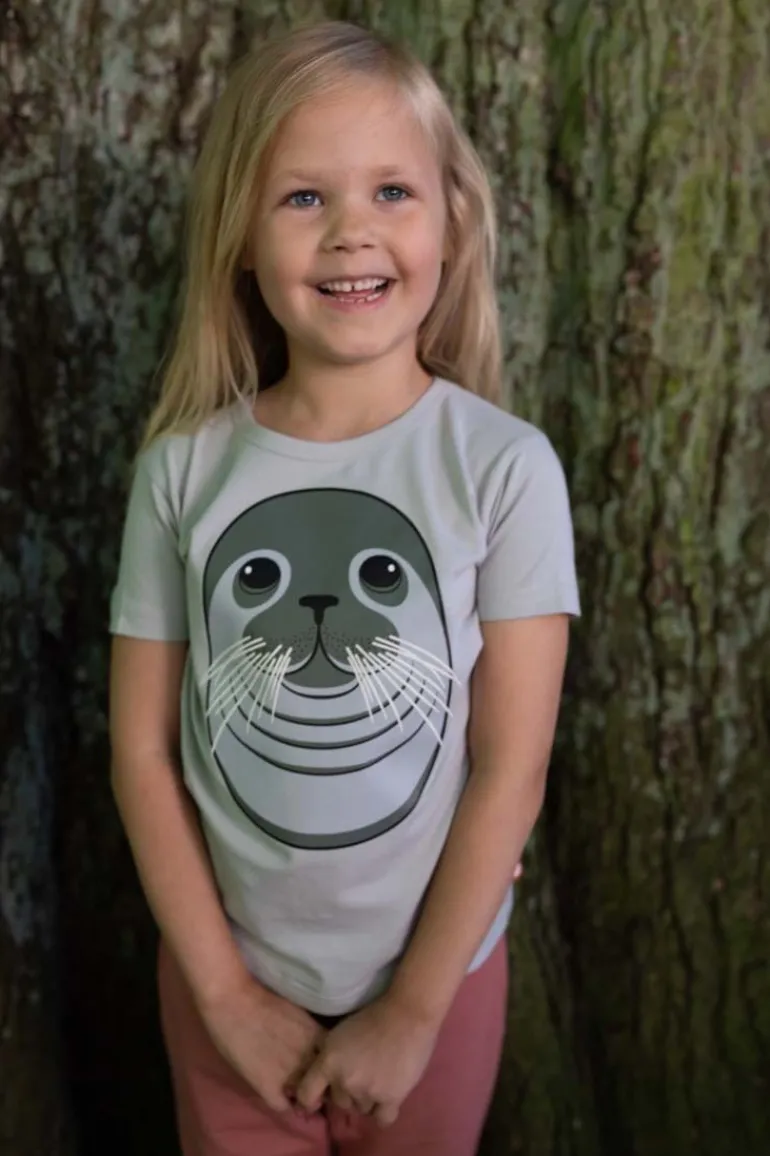 Danefæ Dyrgrowl T Lt Grey SAEL | T-shirts