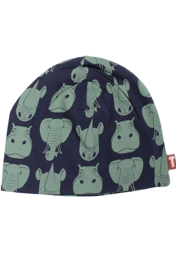 Danefæ Dyrloeve Beanie Dark Navy/Grey Moss TYKHUDER (REVERSIBLE) | Børn Vanter Og Huer | Huer Og Vanter