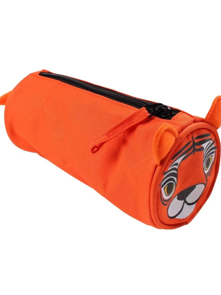 Danefæ Dyrlog Pencilcase Orange TIGER | Børn Tuscher Og Farver | Børnetasker