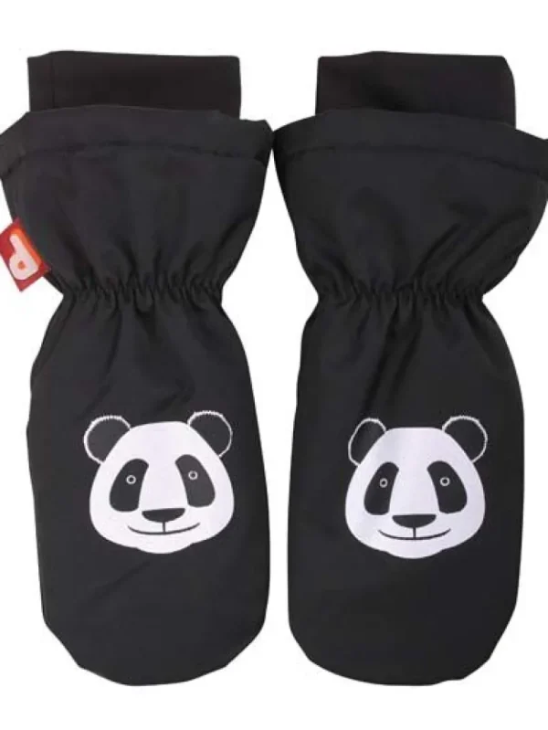 Danefæ Dyrpaw Mittens Black PANDA | Børn Vanter Og Huer