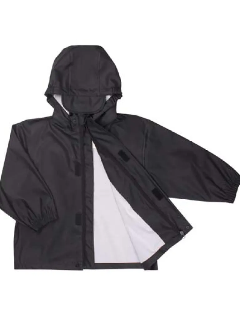 Danefæ Dyrranger Rain Jacket Black PANDA | Børn Regntøj | Regntøj