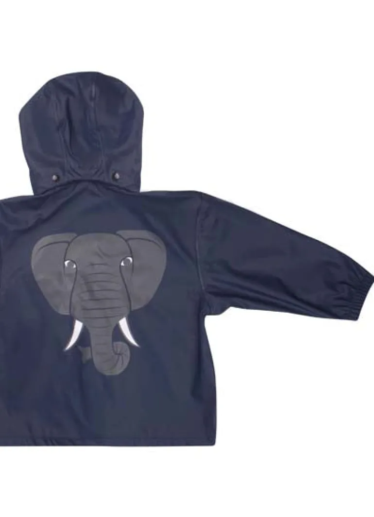 Danefæ Dyrranger Rain Jacket Navy ELEFANT | Børn Regntøj | Regntøj