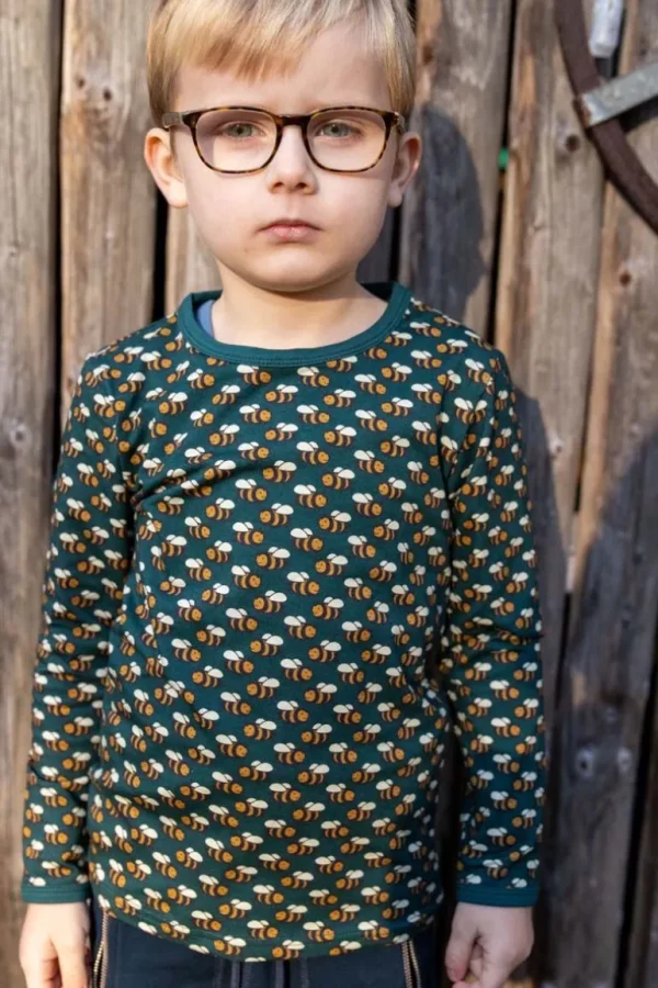 Danefæ Dyrroar T AOP/STRIB Dark Duck BIER | Børn Bluser