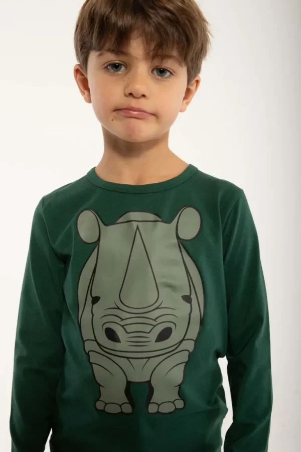 Danefæ Dyrroar T Din Ven Dark Khaki NAESEHORN | Børn Bluser