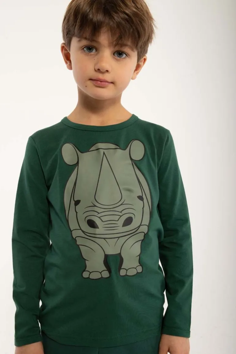 Danefæ Dyrroar T Din Ven Dark Khaki NAESEHORN | Børn Bluser