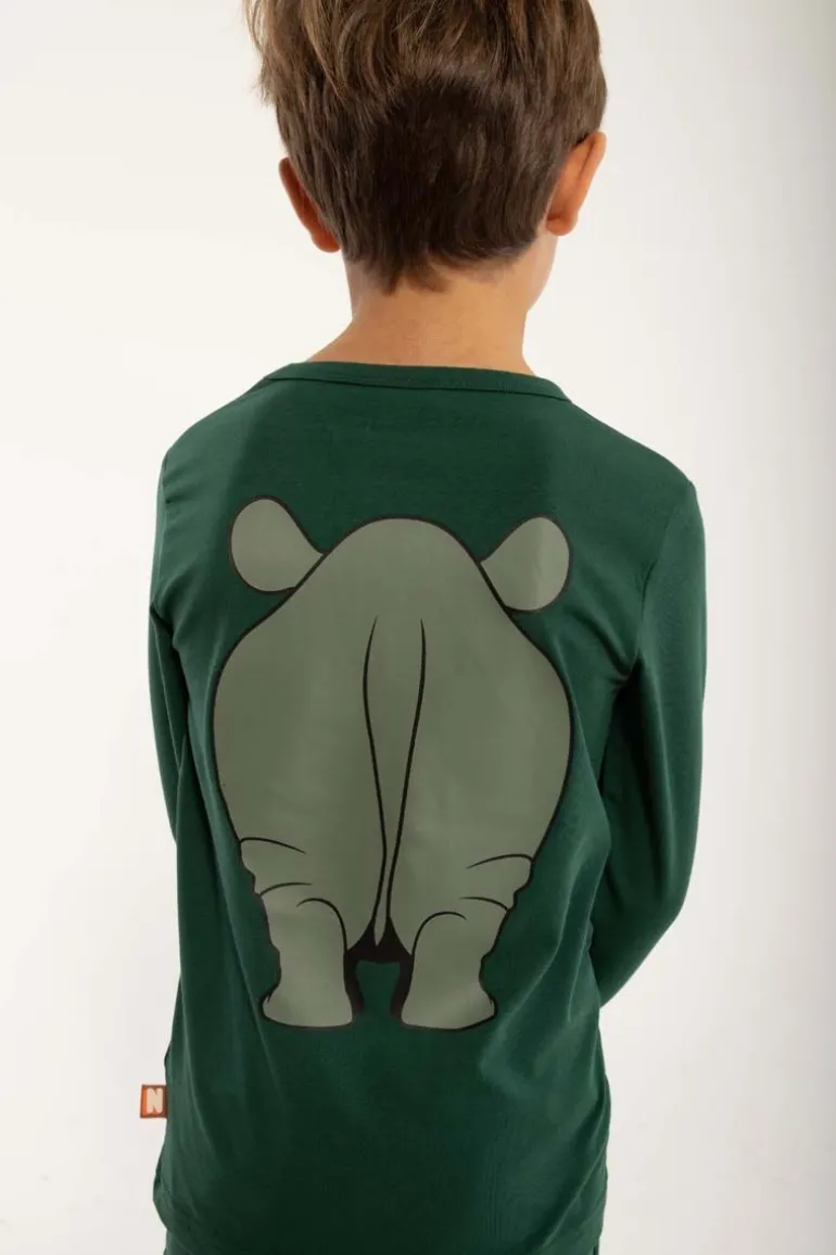 Danefæ Dyrroar T Din Ven Dark Khaki NAESEHORN | Børn Bluser