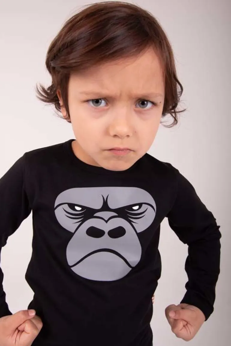 Danefæ Dyrroar T NOOS Black ZOOMGORILLA | Børn Bluser