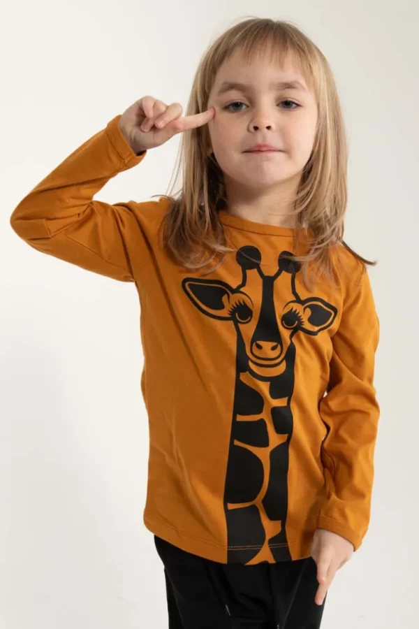 Danefæ Dyrshedding T Golden Honey GIRAF | Børn Bluser
