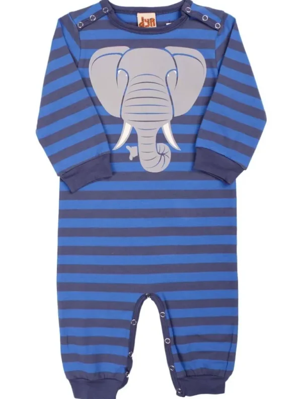 Danefæ Dyrtweet Suit AOP/Strib Grey Marine/Royal Blue ELEFANT | Heldragter