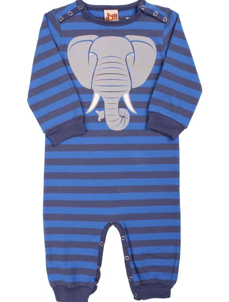 Danefæ Dyrtweet Suit AOP/Strib Grey Marine/Royal Blue ELEFANT | Heldragter