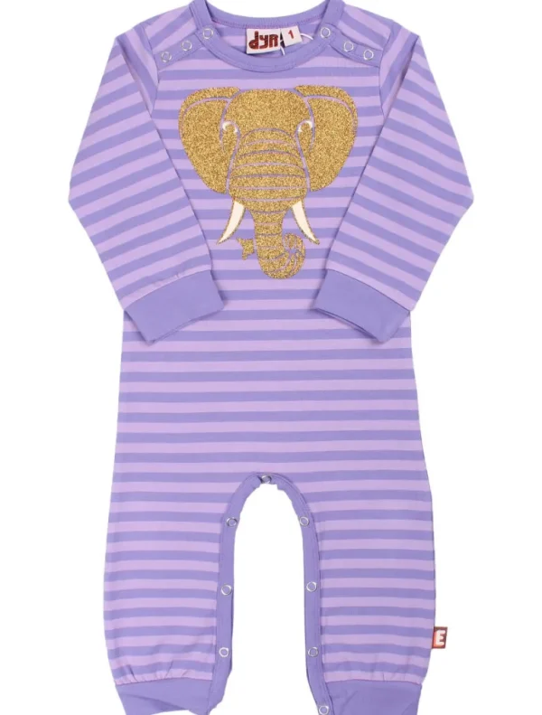 Danefæ Dyrtweet Suit AOP/Strib Soft Viola/Viola GULD ELEFANT | Heldragter