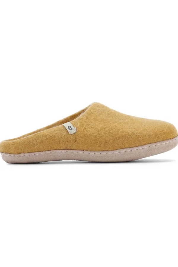 Danefæ Egos Copenhagen Wool Slipper Mustard | Dame Hjemmesko