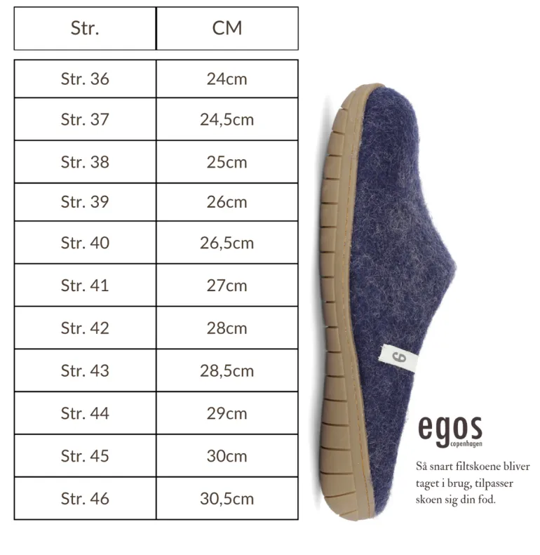 Danefæ Egos Copenhagen Wool Slipper Green | Dame Hjemmesko