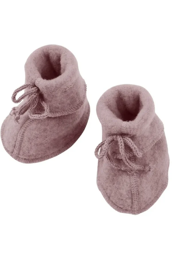 Danefæ Engel Wool Natur Baby Bootees Rosewood Melange | Uld | Sko Og Støvler