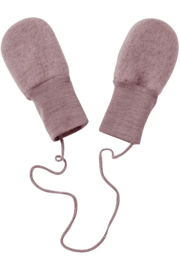 Danefæ Engel Wool Natur Baby Mittens Rosewood Melange | Uld | Huer Og Vanter