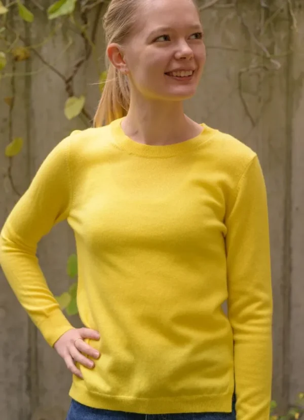Danefæ ESS - Cashmere Kiss Sweater Wild Yellow | Dame Strik