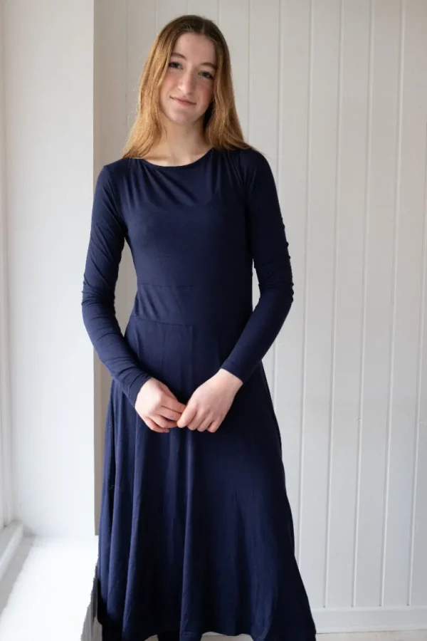 Danefæ ESS - Danesigrid Wool Dress Dk Navy | Dame Kjoler