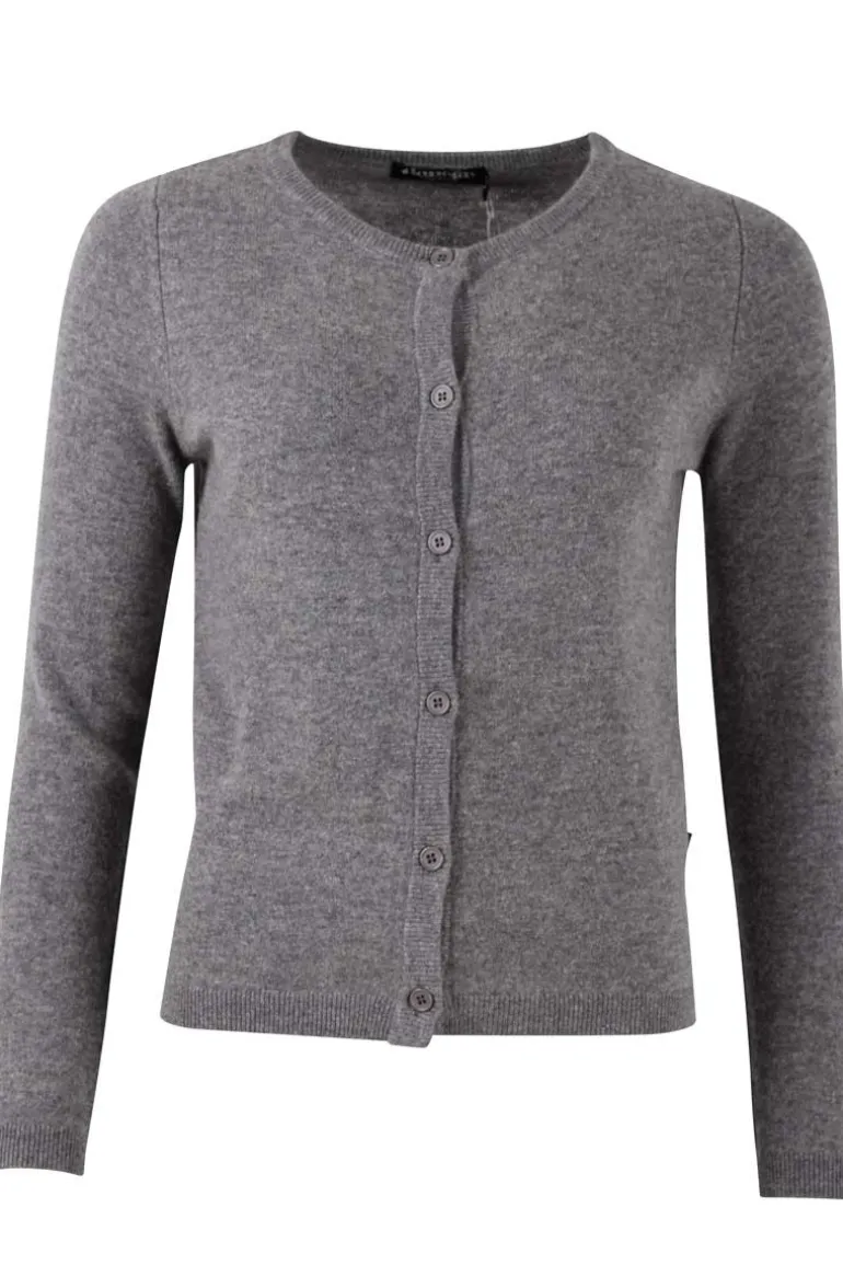 Danefæ ESS - Forget me not Merino Cardigan Heather Grey | Dame Cardigan | Strik