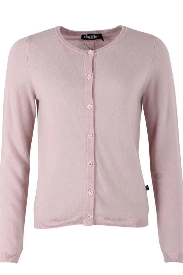 Danefæ ESS - Forget me not Merino Cardigan Powder Pink | Dame Cardigan | Strik
