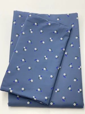 Danefæ ESS - ORGANIC Danebedlinen Junior Grey Blue MINIFLOWER | Sengetøj