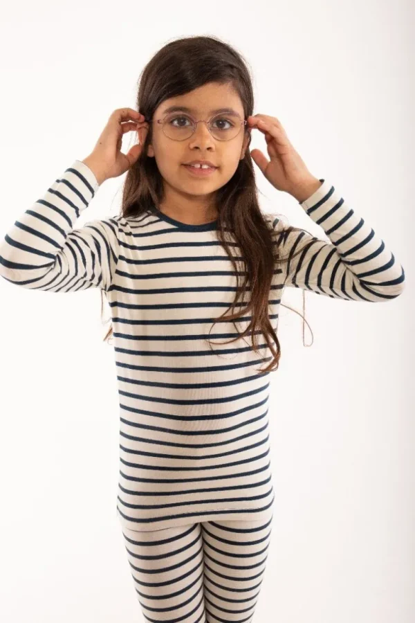 Danefæ ESS - ORGANIC Danekiwi LS Dark Navy/Chalk | Børn Bluser