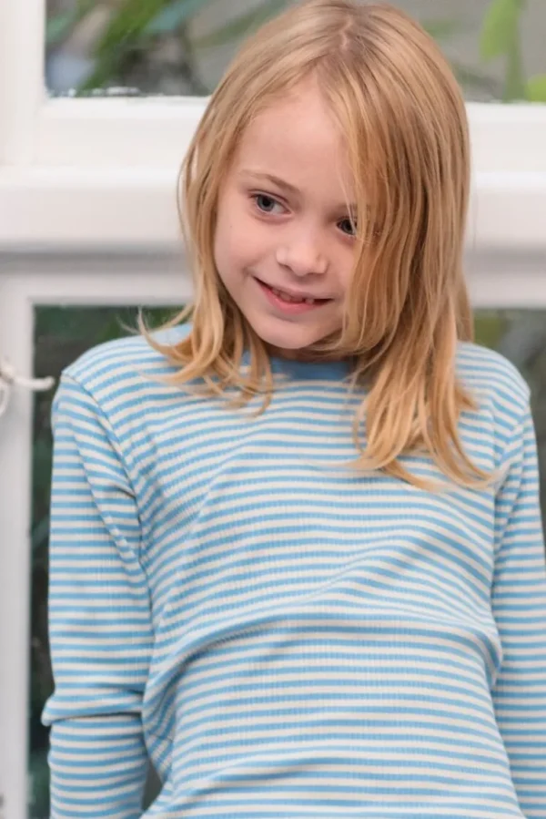 Danefæ ESS - ORGANIC Danelemonade LS Baby blue/chalk | Børn Bluser