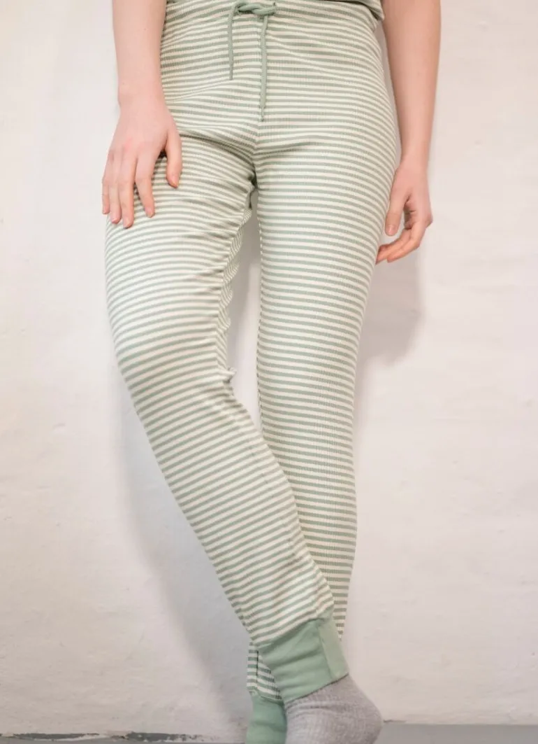 Danefæ ESS - ORGANIC Danesandvig Loungepants Dry Sage/Chalk | Dame Loungepants