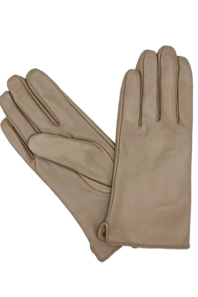 Danefæ Fleeceforet Læderhandsker | Dame Vanter