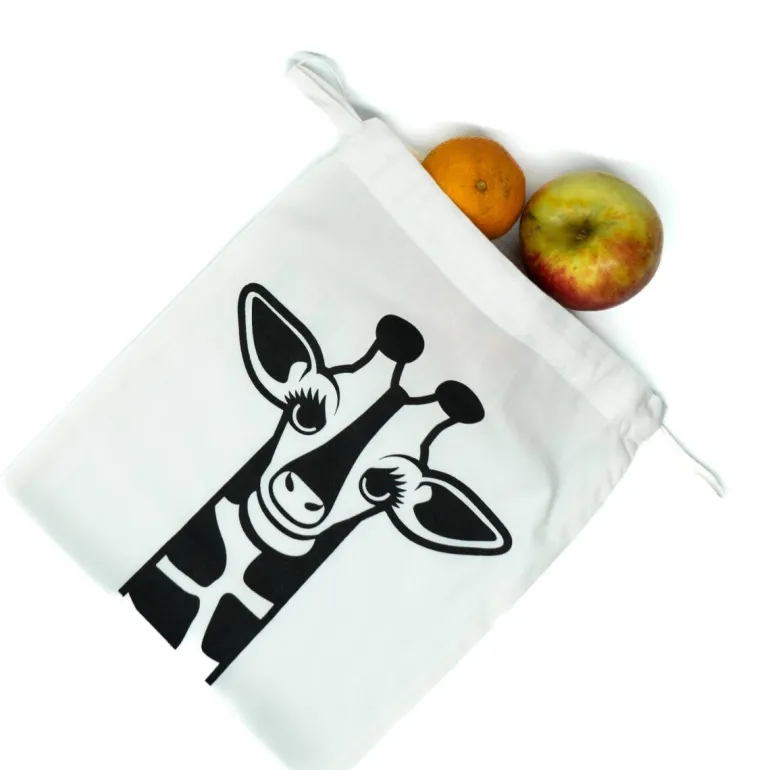 Danefæ Fruit/Gift Bag Offwhite GIRAF | Børn Drikkedunke Og Madkasser | Børnetasker