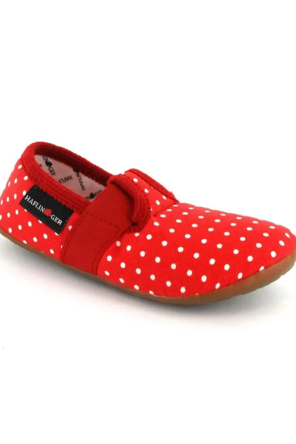 Danefæ Haflinger Everest Punkt Brick Red | Børn Hjemmesko | Sko Og Støvler