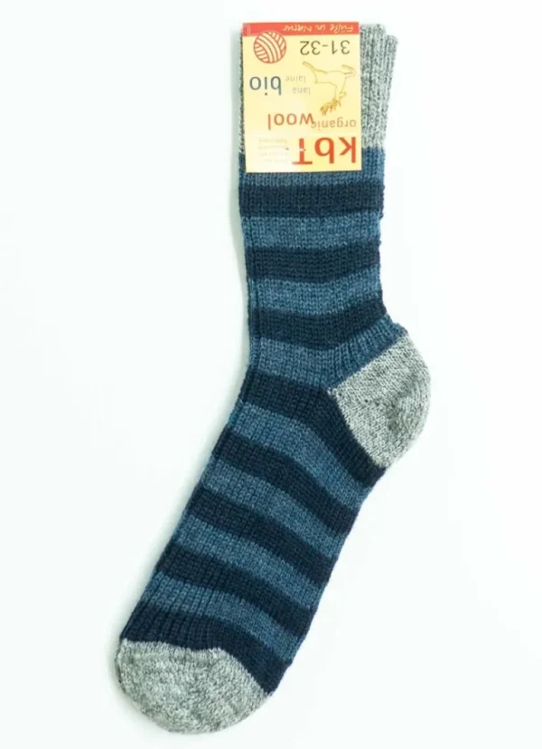 Danefæ Hirsch Natur Wool Socks Stripes | Børn Strømper | Uld