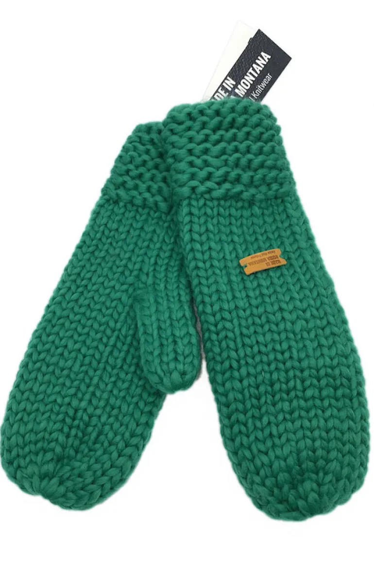 Danefæ Håndstrikket Merinould Vanter Ultramarine Green | Dame Vanter