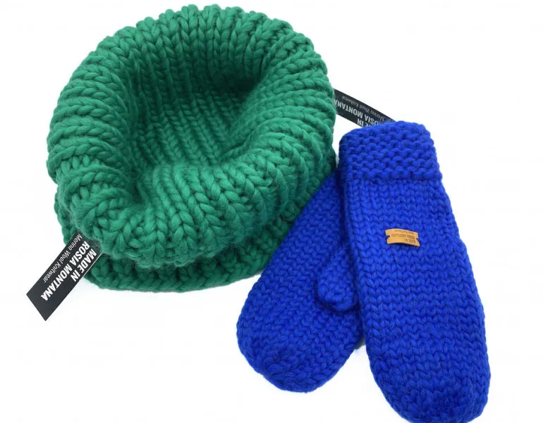 Danefæ Håndstrikket Merinould Vanter Galaxy Blue | Dame Vanter