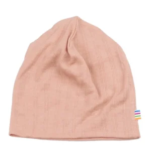 Danefæ JOHA Hat Double Layer Peach | Børn Uld | Vanter Og Huer