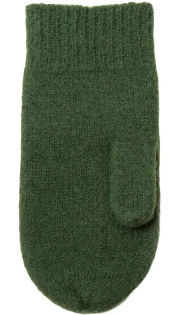 Danefæ JOHA Mittens Kids Mørk Mos | Børn Uld | Vanter Og Huer