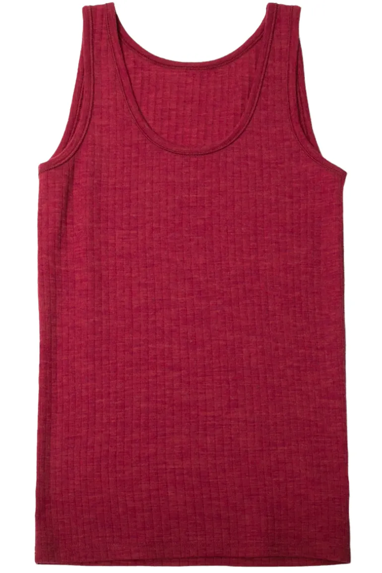 Danefæ Joha Wool Undershirt Fuchsia Melange | Dame Undertøj