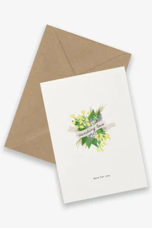 Danefæ Kartotek Kort-A6 Sympathy Flowers-Here for you | Kort Og Notesbøger