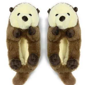 Danefæ Kid's Funny Fluffy Non-Slip Slippers Otter One | Børn Hjemmesko | Sko