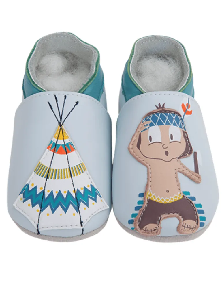 Danefæ Lait et Miel Hjemmesko Indian and teepee | Børn Hjemmesko | Sko Og Støvler