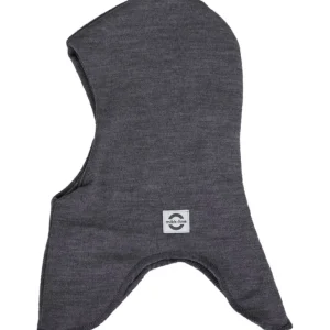 Danefæ Mikk-Line Uld Elefanthue m.vindstop Dark Grey Melange | Børn Uld | Vanter Og Huer