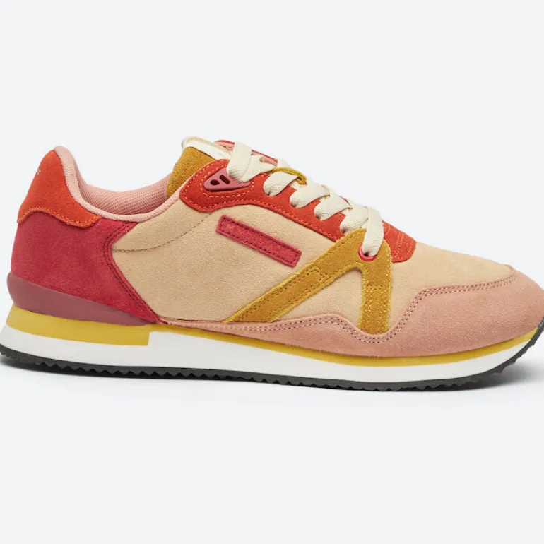 Danefæ M.MOUSTACHE André Running Sneakers Suede Rose Nude Jaune | Dame Sneakers