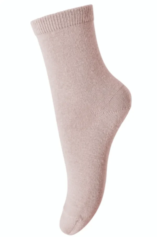 Danefæ MP Wool/Cotton Socks Light Rose-201 | Dame Strømper