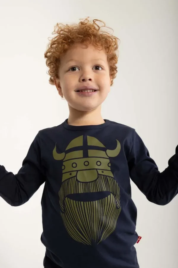 Danefæ ORGANIC - Danebasic LS Dk Navy ERIK | Børn Bluser